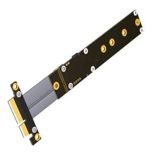 라이저 PCIe 4x 익스텐션 케이블 M2 NVMe SSD-PCIe x4 어댑터 카드 지지대 PCI-E 3.0x4 풀 스피드 ADT R24S