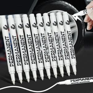 1/3/5PCS 방수 메탈 마커 영구 흰색 페인트 펜 세척 아트 페인팅 낙서 패브릭 나무 가죽 2.0mm