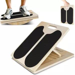 종아리 스트레칭 스쿼트 필라테스 및 테라피를 위한 FITKS360 MPorable Woodle Slant Balance Board.