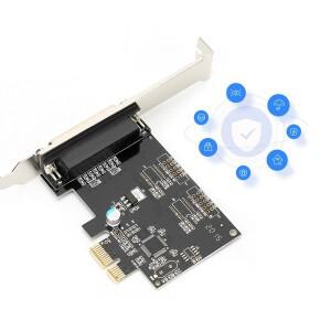 LPT 프린터 카드 어댑터 PCI-E 병렬 포트 프린팅 DB25