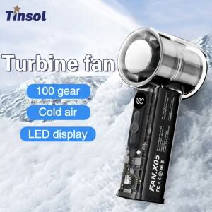 TOL 신형 휴대용 미니 소형 호환 선풍기 3000mAh LCD 디스플레이 100단계 속도 조절 USB 충전식 야외 터빈