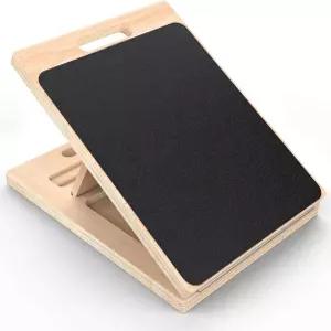 ANVICTOX 종아리 스트레칭용 조절 가능한 나무 경사 보드 무릎 발목 뒤꿈치 발 다리용 휴대용 스트레칭