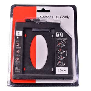 플라스틱 9.0mm 12.7mm HDD 캐디 SATA 3.0 하드 디스크 드라이브 SSD 케이스 박스 노트북 CD-ROM 스탠드 홀