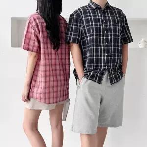 린넨 남성와이셔츠 남자 남자가을남방 반팔 청남 (WFKBNG6)