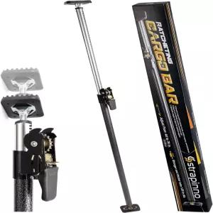 스트랩이노 - 래치팅 카고 바 44-74인치 미끄럼 방지 트럭 침대 분할기 쉬운 설정 강력한 1.25인치 튜브