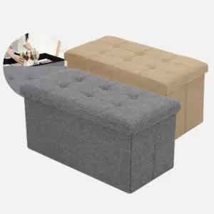 패브릭벤치 수납의자 사각 스툴 인테리어 정리함 수납 (WFKBJL9)