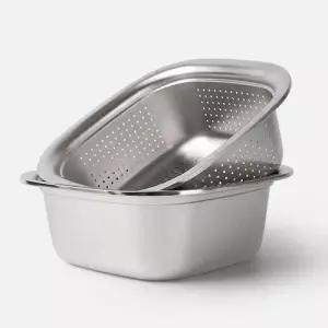 스텐 믹싱볼 베이킹 샐러드 스텐볼 채망 세트 28cm WFFSE0J