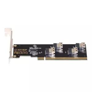 PCIe X16 - 24포트 NVMe 확장 카드 PCIE SFF-8654 4X 4 NVME - PCIE Express 3.0 4.0 Raid 카드 VROC Raid0
