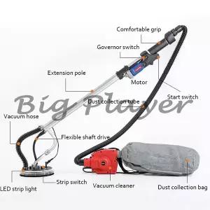 광택기 자동차 왁싱 폴리싱 유막제거 자체 흡입 가변 속도 전기 긴 핸들 기린 벽 퍼티 폴리 셔 마른 벽에서