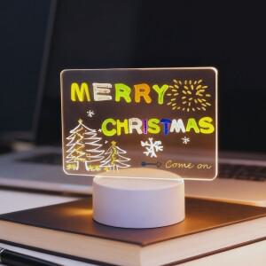 LED 아크릴 메시지 보드. DIY용 지울 수 있는 USB 드로잉 침실의 작은 야간 조명으로 사용 가능 생일 선물