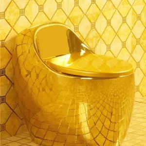 골드 양변기 화장실 고급 황금 북유럽 금변기 좌변기 변기