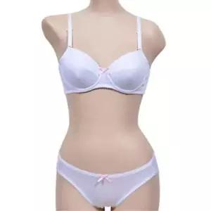 청량한 화이트 주니어 와이어 브라팬티세트 WFIPU5S