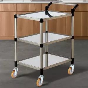 중/와인서빙카 스텐3단서빙카트 그릇회수 주방카트 중/와인 깔끔한 (WFKBKF3)