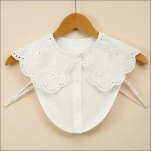 빅 페이크 카라 펀칭 자수 넥케이프 이너카라 오피스 (WFKBSN4)