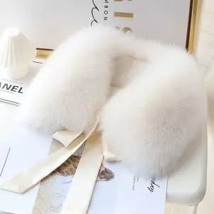 목도리 겨울 머플러 캐시미어 모피 밍크 커플 칼라 패딩