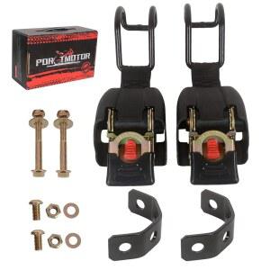 [미국배송] 포로 모터 리트랙터블 보트 건웨일 트랜섬 타이다운 스트랩 U-훅 2X43인치 트레일러 3000LBS 브레이크 강도 볼트온 래칫 및 제트 스키(2팩)