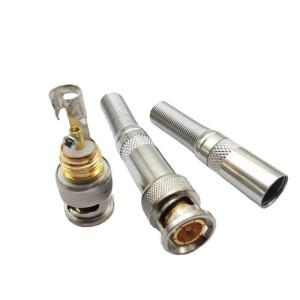 2/5/10Ppcs BNC 남성 무납땜 커넥터 구리 핀 잭 어댑터 모니터링 아날로그 카메라 비디오 케이블 C5