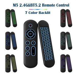 백라이트 키보드가 포함된 MRSVI 2.4G 및 블루투스 마우스 리모컨 스마트 TV/안드로이드 TV 박스/PC/iOS/IP