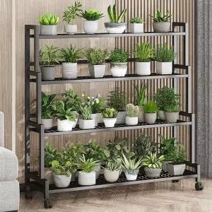 꽃가게 화분대 거치대 다육이 철재 다층 식물받침대 정리대