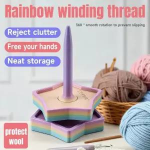 뜨개실 뜨개질 실 홀더 디스펜서 스피너 수직 스탠드 코바늘 뜨개질용
