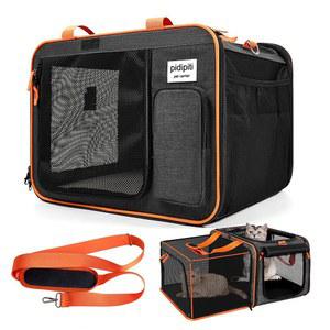 피디피티 20 x 14 인치 25 파운드 미만 대형 고양이 1 마리, 중간 2 마리 / 토끼 이상, 15 소형 개 짧은 여행용 상자 장거리 자동차 가방