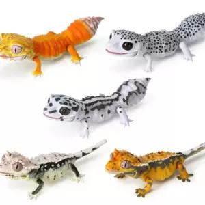 도마뱀 피규어 레오파드 도마뱀피규어 파충류 모형