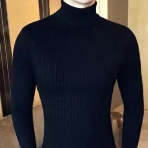남자 터틀넥 폴라티 겨울 니트 꽈배기 목폴라 남성 (WFKBAJH)