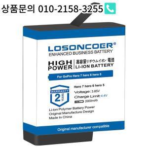 LOSONCOER AHDBT-501 GoPro 영웅 7 6 5 블랙 배터리 카메라