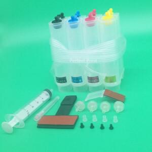 호환 캐논 HP 엡손 브라더 잉크젯 프린터용 없는 CISS 탱크  4 색 DIY  공통 액세서리 포함