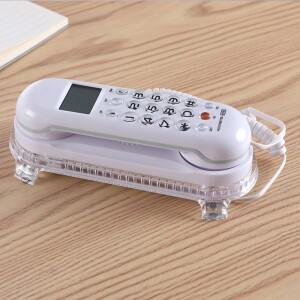 호환 핫미니 벽걸이 형 전화기 크리스탈베이스 고정 유선 LCD 디스플레이 다국어