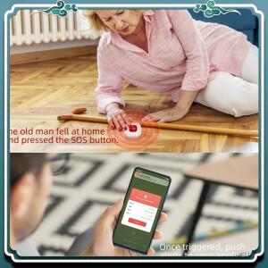 호환 사용하기 쉬운 Wifi 스마트 SOS 통화 버튼 무선 간병인 호출기 경고 송신기 비상