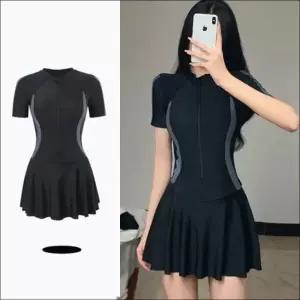 래쉬가드 플레어 원피스형 여성 수영복 비치룩 모노키니 (WFKBSP4)