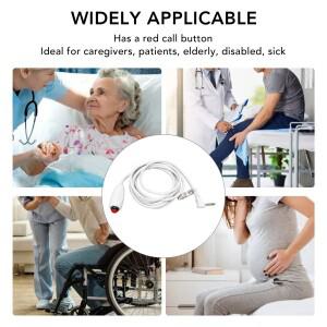 호환 9.8피트 간호사 호출 코드 클립 포함 6.35mm 인터페이스 버튼 라인 스테이션용 푸시 교체