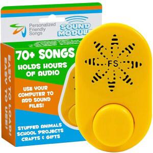 [미국배송] 친근한 노래로 만든 인형용 2시간 음성 녹음기 - 이 사운드 모듈은 인형과 푹신한 테디 베어를 위한 상자에 70곡 이상의 MP3 노래 또는 녹음을 담을 수 있습니다