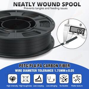호환 KINGROON 300g 카본 파이버 PLA PETG 나일론 필라멘트 1.75mm 고강도 3D 프린터 재료  FDM용