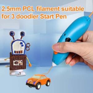 호환 저온 3D 인쇄 펜 필라멘트 드로잉 PCL 소재 리필 교체 소모품 2.5mm