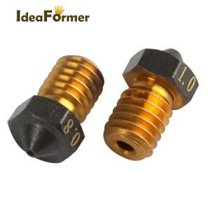 호환 1/2/5Pcs E3D V6 PTFE 코팅 황동 노즐 Ender3 Titan Prusa i3 MK3용 0.2/0.4/0.5/0.6/0.8/1.0mm 1.75m