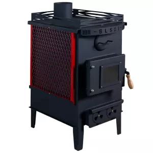 전원주택 가정용 4T철판 내구력 신일금속 주물 로스톨 나무난로 사각형화목난로