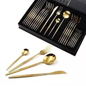 [조르지오]골드색 PV55SL59 고급 고급 커트러리 포장 스텐 24P 선물세트