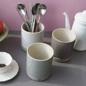 물빠짐 VK22KR73 도자기 스타일 미니 수저통 1P 고품질 주방 키