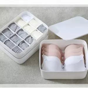 뚜껑있는 속옷정리함 다용도 수납 소품 양말 플라스틱통 정리함 속옷