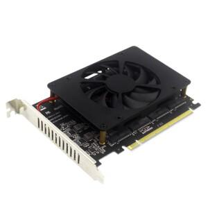 4디스크 마더보드 PCIE 스플리터 카드 (방열판 포함) PCIEX16 NVME M.2 MKEY SSD RAID 확장 어댑터 4 X 32G