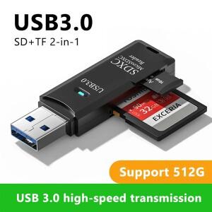 Usb 3.0 카드 리더기 2 in 1 2.0-Mac PC 노트북 액세서리 플래시 드라이브 용 Sd Micro Tf 메모리 어댑터