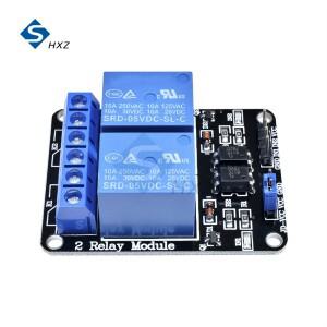 2채널 릴레이 모듈 PIC AVR DSP ARM 아두이노용 옵토커플러 포함 DC 24V 5V 신기능