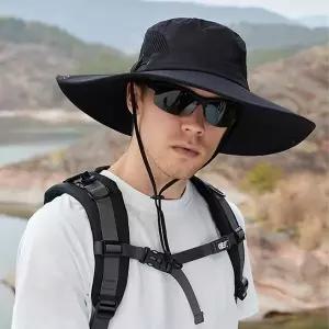 고품질 등산 썬캡 넓은챙 햇빛가리개 모자 낚시 부분메쉬 (WFKBXNY)