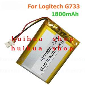 Logitech G733 LightSpeed 용 배터리 3.7V 1800mAh 무선 게임 헤드셋 이어 패드 3 플러그