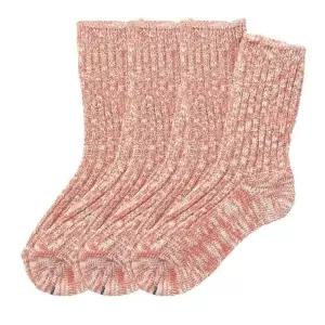 ( )3켤레 여성용 네프사 겨울 골지 장목양말 오렌지 데라필 종아리 여자삭스 큐모아 긴 골지 중학생양말