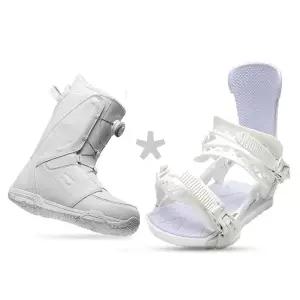 스노우보드화 보아 와이어 버튼 부츠 바인딩 포함 구성