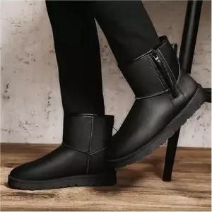 남자 겨울 부츠 옆지퍼 방한 정장구두 첼시 기모