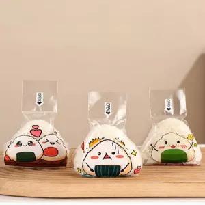 삼각김밥 포장지 비닐 꽃무늬 특수 축제 오니기리 투명